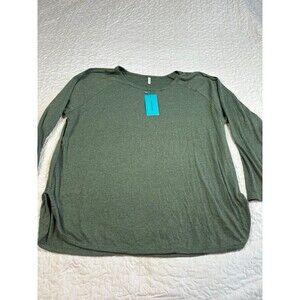 Popyoung Green Scoop neck Long Sleeve T-shirt size 3x